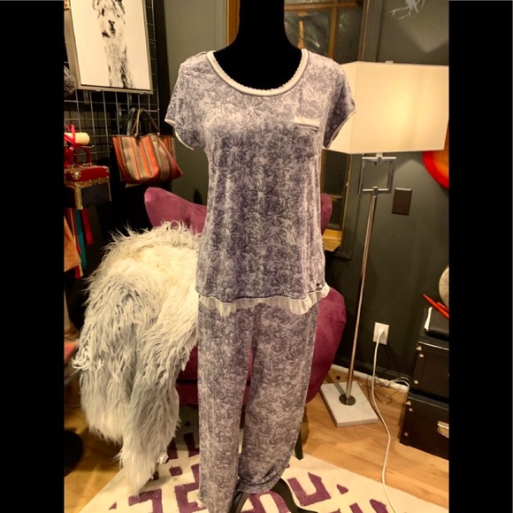 Kensie Lavender Print Pajama Set - Picture 1 of 10